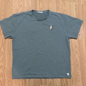 Marine Layer Crew Tee Men's Size Medium/Large Green Embroidered Thunder